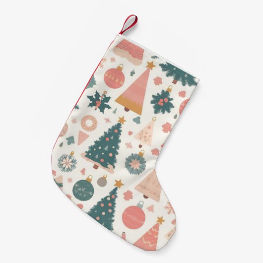 Pastel Kerstboom Ornamenten Vakantie Kleine Kerstsok (Voorkant (Hangend))