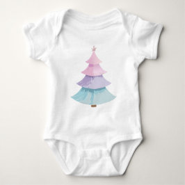 Pastel kerstboom romper