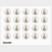 Pastel kerstboom ronde retour adreslabel sticker (Vel)