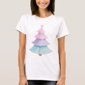 Pastel kerstboom t-shirt (Voorkant)