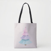Pastel kerstboom tote bag (Voorkant)