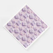 Pastel kerstcadeau Elegant Paarse naadloos Servet (Hoek)