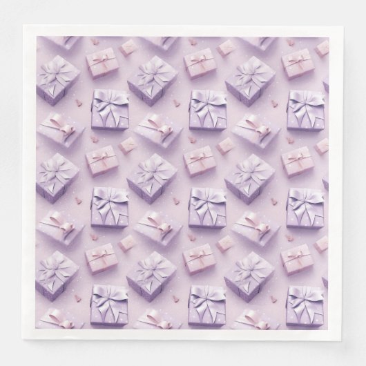 Pastel kerstcadeau Elegant Paarse naadloos Servet (Voorkant)