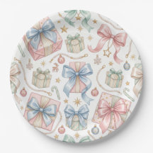 Pastel Kerstcadeaus Satijnen Strikken & Parels Vak