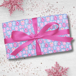 Pastel kerstcadeautjes en snoepjes cadeaupapier