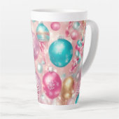 Pastel Kerstdecoraties Latte Mok (Rechterhoek)