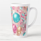 Pastel Kerstdecoraties Latte Mok (Rechts)