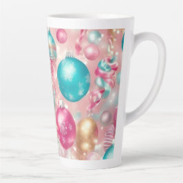 Pastel Kerstdecoraties Latte Mok