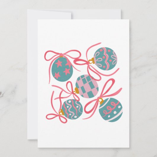 Pastel Kerstfeest Uitnodiging (Voorkant)
