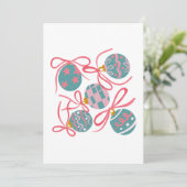 Pastel Kerstfeest Uitnodiging (Staand voorkant)