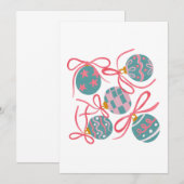 Pastel Kerstfeest Uitnodiging (Voorkant / Achterkant)
