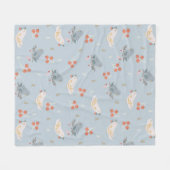 Pastel kerstgevels naadloos patroon fleece deken (Voorkant (Horizontaal))