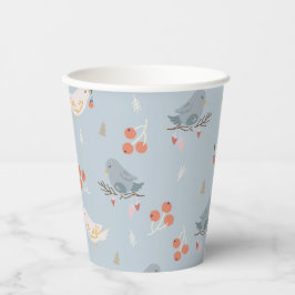 Pastel kerstgevels naadloos patroon papieren bekers