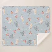 Pastel kerstgevels naadloos patroon sherpa deken (Voorkant (horizontaal))