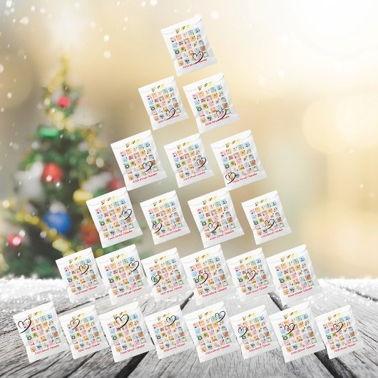 Pastel Kerstmis Countdown Advent Kalender 24 Gift Bedankzakje