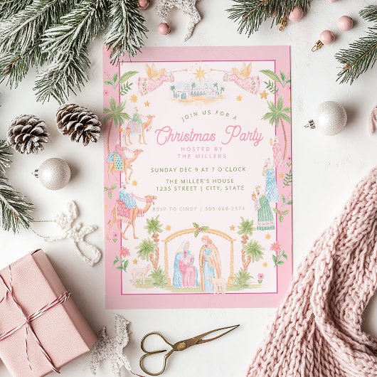 Pastel Kerstmis Kerstfeest Kaart