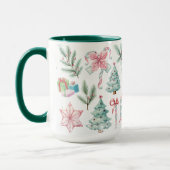 Pastel Kerstmis Mok (Links)