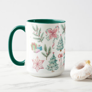 Pastel Kerstmis Mok