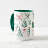 Pastel Kerstmis Mok (Voorkant links)