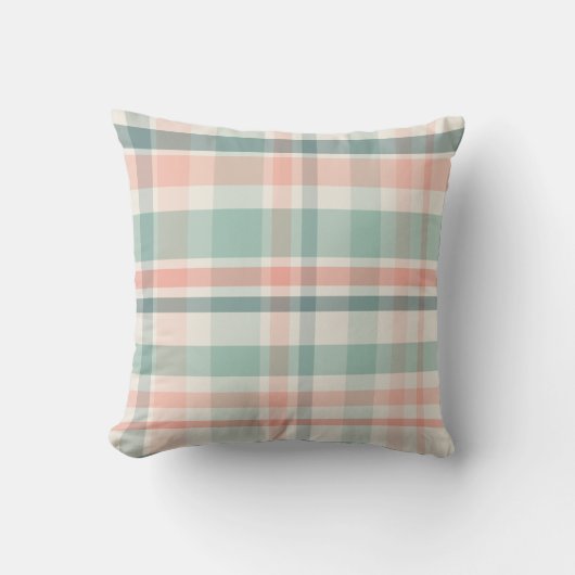 Pastel Kerstmis Plaid twee Kussen (Voorkant)