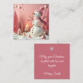 Pastel Kerstmis - Platte Notitiekaart Notitiekaartje (Voorkant / Achterkant)