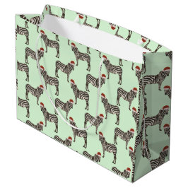 Pastel Kerstmis Safari Dieren Mint Zebra Groot Cadeauzakje