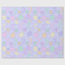 Pastel Kerstpatroon Cadeaupapier
