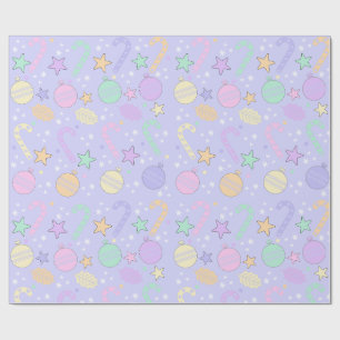 Pastel Kerstpatroon Cadeaupapier
