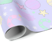 Pastel Kerstpatroon Cadeaupapier (Rol Hoek)