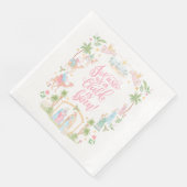 Pastel Kerststal | Ons is een Kind Geboren Servet (Hoek)