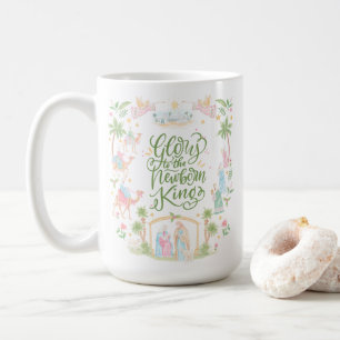 Pastel Kerststal   Roem aan de Pasgeboren Koning Koffiemok