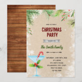 Pastel kerstthema uitnodiging (Voorkant / Achterkant)