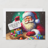 Pastel Kerstvakantie Sinterklaas Overpeinzen Kaart (Voorkant)