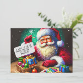 Pastel Kerstvakantie Sinterklaas Overpeinzen Kaart (Staand voorkant)