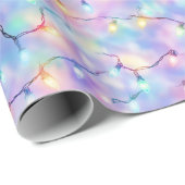 Pastel Kerstverlichting Feestelijke Moderne Feestd Cadeaupapier (Rol Hoek)