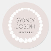 Pastel Ketting Logo | Ontwerp van juwelen Ronde Sticker (Voorkant)