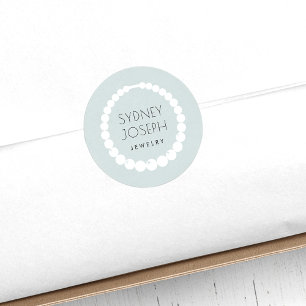 Pastel Ketting Logo   Ontwerp van juwelen Ronde Sticker