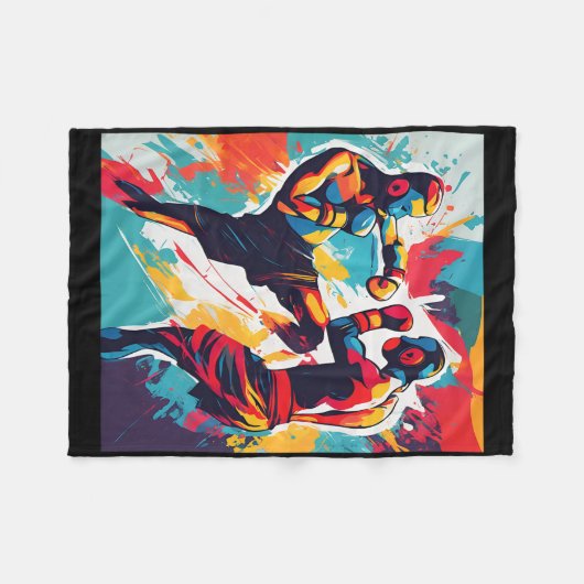 Pastel Kickboxing Navigator Concept  Fleece Deken (Voorkant (Horizontaal))