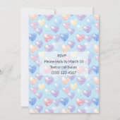 Pastel Kids Birthday Invitation  Kaart (Achterkant)