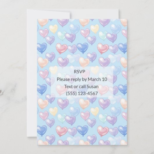 Pastel Kids Birthday Invitation  Kaart (Achterkant)