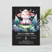 Pastel Kinder Koe verjaardag Kaart (Staand voorkant)