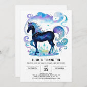 Pastel Kinder Paard Verjaardag Kaart (Voorkant / Achterkant)