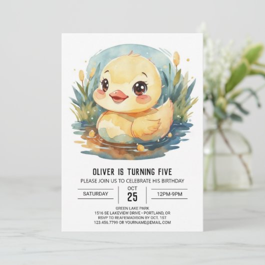 Pastel Kindereend Verjaardag Kaart (Staand voorkant)