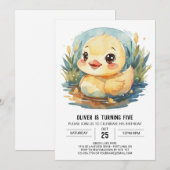 Pastel Kindereend Verjaardag Kaart (Voorkant / Achterkant)