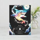 Pastel Kinderen Onderwater Haai Verjaardag Kaart (Staand voorkant)