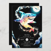 Pastel Kinderen Onderwater Haai Verjaardag Kaart (Voorkant / Achterkant)