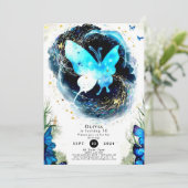 Pastel Kindervlinder Verjaardag Kaart (Staand voorkant)