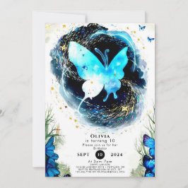 Pastel Kindervlinder Verjaardag Kaart