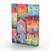 Pastel kleine huizen in zachte kleur, rustige kleu fotoblokken (Rechts)