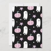 Pastel kleine pompoen eerste verjaardag Halloween Kaart (Achterkant)